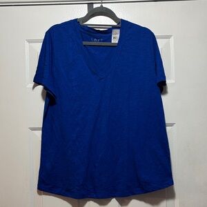 LOFT Royal Blue V-Neck Tee